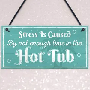 Red Ocean Novelty Hot Tub Welcome Plaque Garden Hanging Chic Sign Shed Jaccuzi Home Decor Door Wall Gift