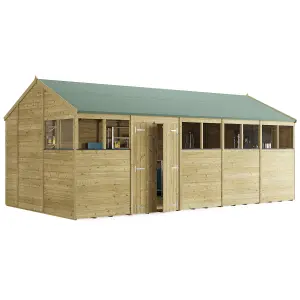 BillyOh Switch Tongue and Groove Apex Wooden Shed - 20x10 Windowed - 11mm Thickness