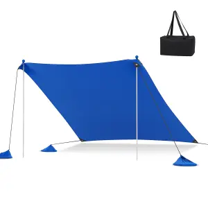 Costway 3 x 3 M Camping Beach Canopy Tent Large Outdoor Sunshade w/ 2 Poles