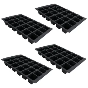 24 Cell Plant Trays Bedding Plant Pack Plastic Inserts Seed Tray Pots 12 Trays