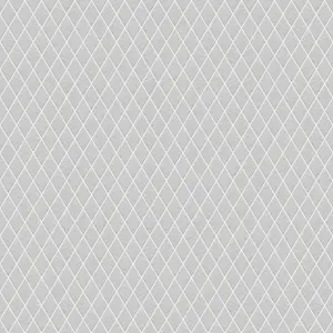 Glass mosaic on mesh for bathroom or kitchen 25cm x 29.2cm - Diamond Silver Metallic