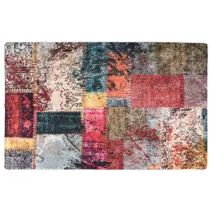 Rug Washable Patchwork 160x230 cm Multicolour Anti Slip