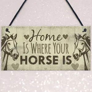 Red Ocean Horse Gifts For Women Hanging Sign Horse Gifts For Girls Horse Accessories Cute