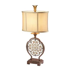 Table Lamp British Bronze Oxidized Bronze LED E27 60W Bulb