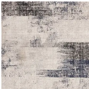 Blue Abstract Modern Luxurious Easy To Clean Rug For Living Room Bedroom & Dining Room-200cm X 290cm