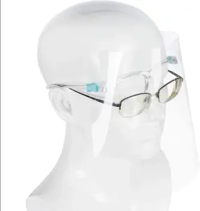 Full Face Protector Shield Visor with Glasses Frame Splash Shield. Comfortable Business Visors with Frame Glasses Cases