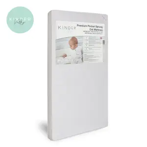 Kinder Valley 7 Piece Toddler Bed Bundle White with Pocket Sprung Mattress - Woodland Tales Bedding