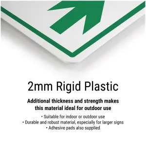 Danger Falling Objects Warning Sign - Rigid Plastic - 600x450mm (x3)