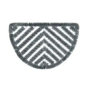 Groundsman Half Round Scraper Mat Grey (One Size)