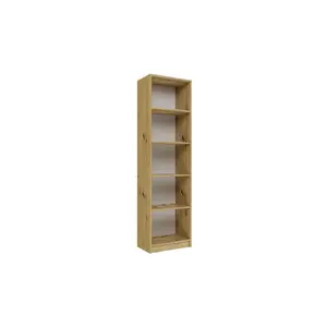 Albee Bookcase Light Brown / (5 Shelves) 182cm H x 50cm W x 30cm D