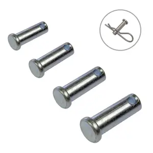 10 x Clevis Pins Imperial 1/4" x 3/16" Flat Headed Fasteners for Retaining Clips