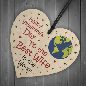 Valentines Gifts For Wife Hanging Wooden Heart LOVE Gift For Her Women Keepsake