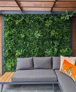 True Products Premium Artificial Green Plant Living Wall Panel 1m x 1m - Forest Fern