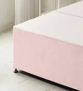 Somnior Flexby Plush Pink Divan Base With Headboard - Super King