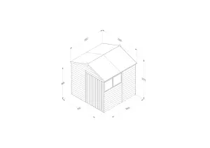 4LIFE Apex Shed 7x7 - Double Door - 2 Window