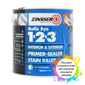 Zinsser Bulls Eye 123 Primer Mixed Colour Ral 6018 2.5L