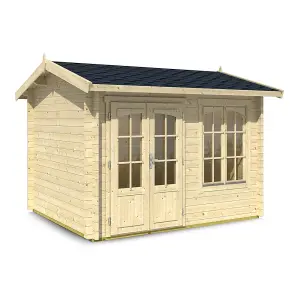 Lasita Ashby 2 Summer House - 3m x 2.5m - Log Cabin Double Glazed