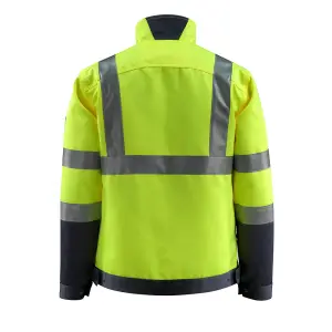 Mascot Safe Light Forster Work Jacket (Hi-Vis Yellow/Dark Navy Blue)  (XXX large)