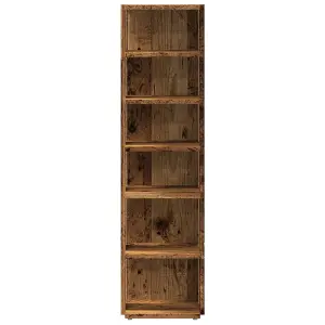 Berkfield Shoe Cabinet Old Wood 28x27x102 cm Engineered Wood