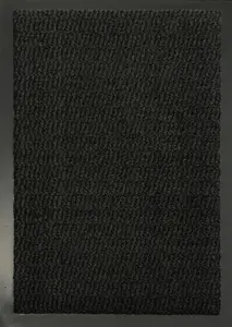 Serdim Rugs Non Slip Dirt Trapper Rubber Edged PVC Barrier Door Entrance Mats Charcoal 60x180 cm