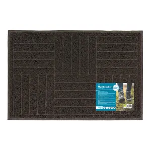 JVL Mud Grabber Spaghetti Scraper Doormat, 40x60cm, Brown Square