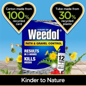 Weedol Path Weed Killer Liquid Concentrate 12 Tubes Treats 120m2 Weed Control