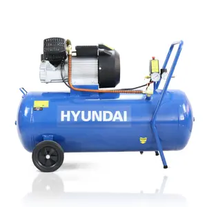 Hyundai 100 Litre Air Compressor, 14CFM/116psi, Silenced, V Twin, Direct Drive 3hp HY30100V