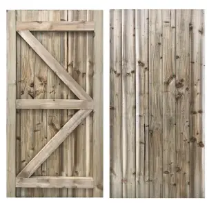 Portreath Featheredge Gate - 1800mm High x 975mm Wide Left Hand Hung