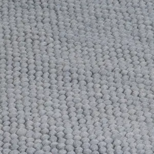 Grey Bubble Runner Wool Rug (60 x 230cm)