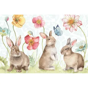 Spring Softies Bunnies I by Lisa Audit - Wrapped Canvas Art Prints 51cm H x 76cm W x 3.8cm D