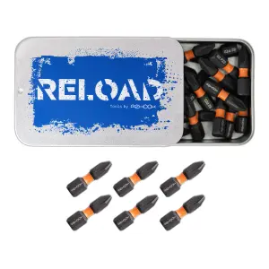 Reload PZ2 25mm Impact Driver Tool Bits 25x