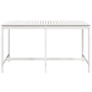 Berkfield Garden Table White 203.5x90x110 cm Solid Wood Pine