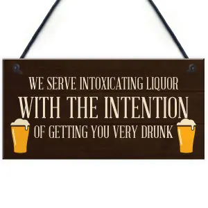 Rude Bar Sign Hanging Funny Garage Pub Shed Man Cave Garden Sign Gift