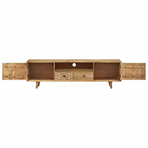 Berkfield TV Cabinet 140x30x40 cm Solid Mango Wood