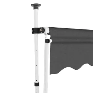 Berkfield Manual Retractable Awning 350 cm Anthracite