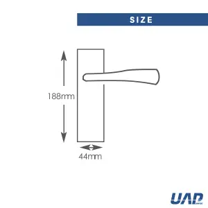 Intelligent Hardware - Internal Door Handle - Ritz - Lever on Backplate - Lever Lock Furniture - Polished/Satin Chrome