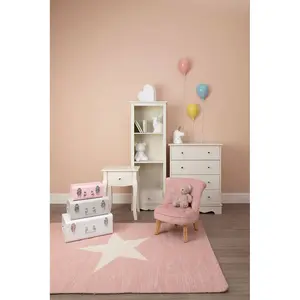 Premier Kids Pink and White Star Rug