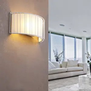 Luminosa Linda 2 Light Indoor Wall Light White with Shade, E27