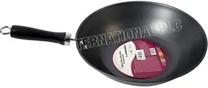 New Wok Pan Bakelite Handle Stir Fry Chinese Cooking Kitchen Saucepan Non Stick 30cm