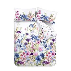 Countryside Floral Reversible Duvet Cover Set with Pillowcases Kingsize - 2 Standard Pillowcases