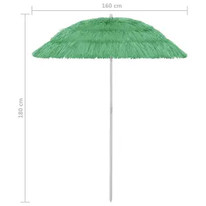 Berkfield Hawaii Beach Umbrella Green 180 cm