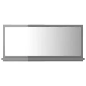 Dorlene Framed Wall Mounted Bathroom Mirror High Gloss Grey / 80 cm