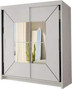 Sliding Wardrobes 4U Buckingham Mirror Sliding Door Wardrobe W1800mm x H2170mm