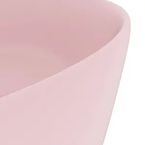 Belfry Bathroom Katha 400mm L x 400mm W Ceramic Circular Sink Pink