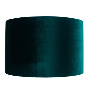 35cm Forest Green Velvet Cylinder Table Lampshade