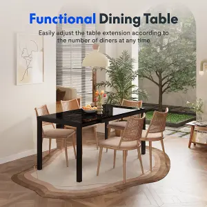 FlexiSpot Extendable Dining Table Black