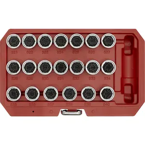 Comprehensive 20-Piece Locking Wheel Nut Key Set for Vehicle Dealers and Repair Centres