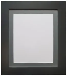 Metro Black Frame with Dark Grey Mount 30 x 40CM Image Size 12 x 10 Inch