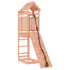 Berkfield Playhouse with Climbing Wall Solid Wood Douglas