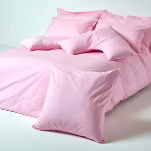 Homescapes Pink Continental Egyptian Cotton Pillowcase 200 TC, 40 x 40 cm